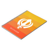 Sikh Khanda Symbol Gepersonaliseerd Notitieboek (Linkerzijde)