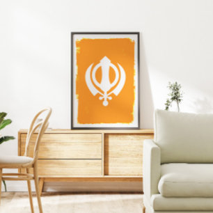 Sikh Khanda Symbol Poster