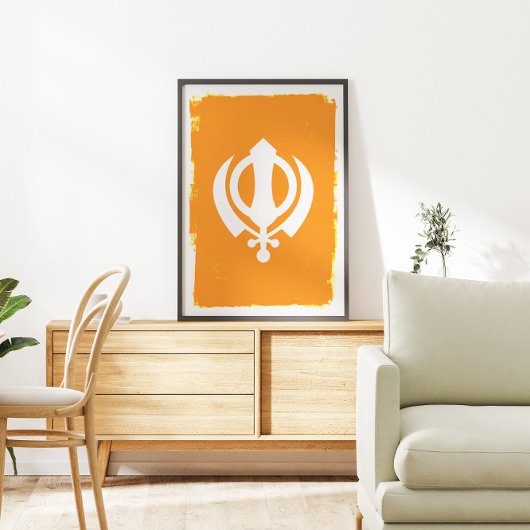 Sikh Khanda Symbol Poster