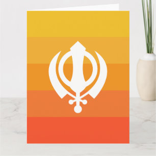 Sikh Khanda Symbol Wenskaart Kaart