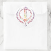 Sikh khanda symbool uniek ontwerp ronde sticker (Tas)