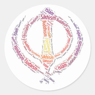 Sikh khanda-symbool — uniek ontwerp ronde sticker