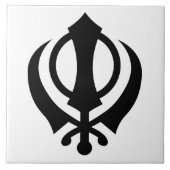 Sikh Khanda Tegeltje (Voorkant)