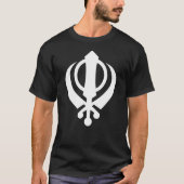 SIKH Sikhisme Witte Symbool T-shirt (Voorkant)