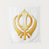 Sikh Symbol Tapestry Wandkleed (Voorkant)