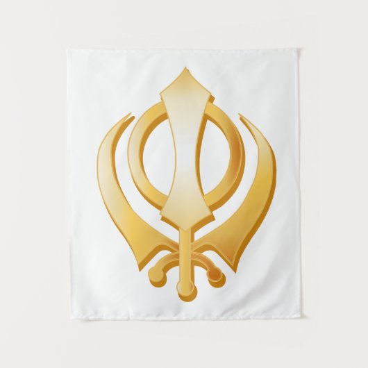 Sikh Symbol Tapestry Wandkleed (Voorkant)