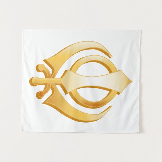 Sikh Symbol Tapestry Wandkleed (Voorkant (horizontaal))