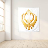 Sikh Symbol Tapestry Wandkleed