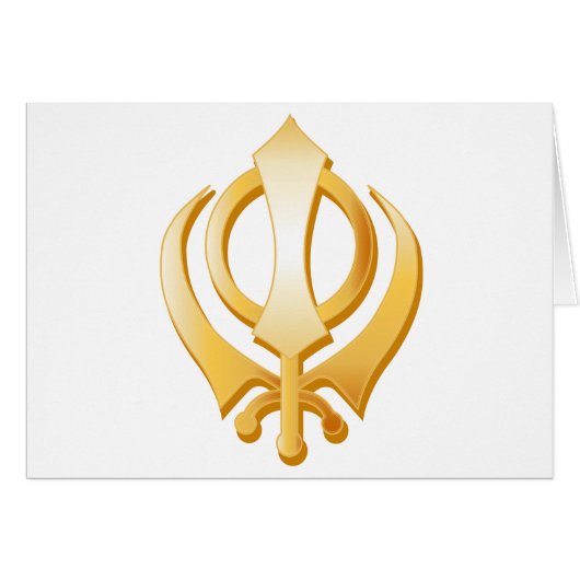 Sikh Symbol Wenskaart (Voorkant Horizontaal)