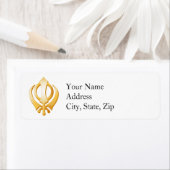 Sikh Symbool Adres label (Insitu)