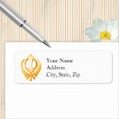 Sikh Symbool Adres label