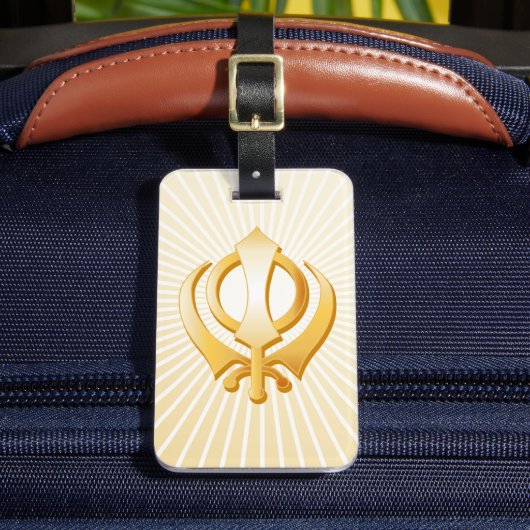 Sikh-symbool Bagagelabel (Voorkant Insitu 2)