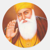 Sikh symbool/kunst ronde sticker (Voorkant)