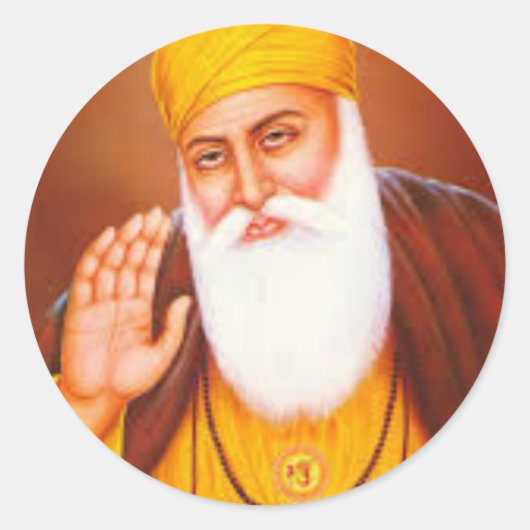 Sikh symbool/kunst ronde sticker (Voorkant)