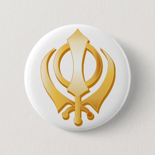 Sikh-symbool Ronde Button 5,7 Cm (Voorkant)