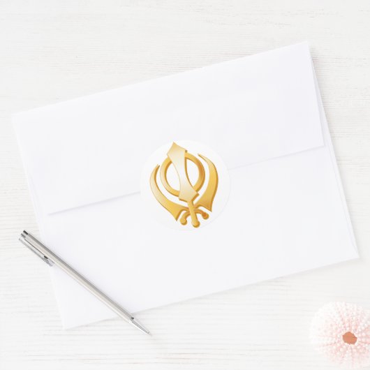 Sikh-symbool Ronde Sticker (Envelop)
