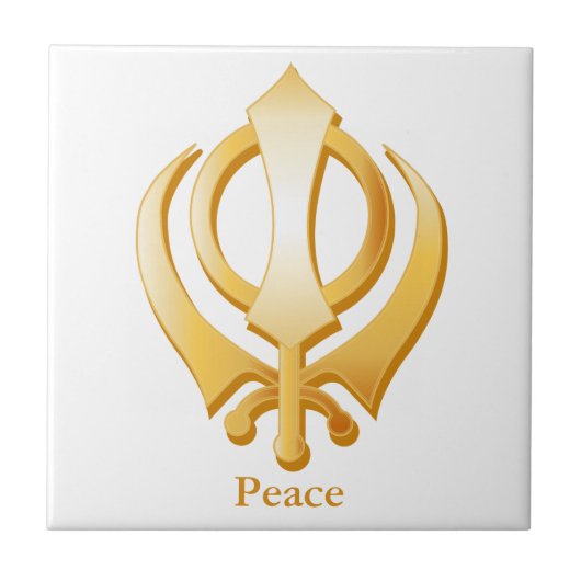 Sikh-symbool Tegeltje (Voorkant)