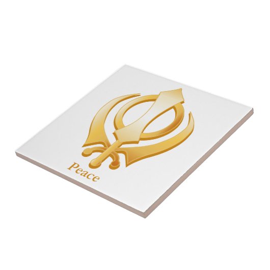 Sikh-symbool Tegeltje (Zijkant)