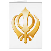 Sikh Symbool Wenskaart (Voorkant)