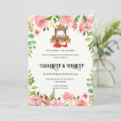 Sikh trouwkaarten Punjabi bruiloft uitnodiging (Staand voorkant)