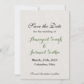 Sikh trouwpaar illustratie save the date (Achterkant)