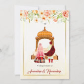 Sikh trouwuitnodiging Punjabi trouwuitnodiging Kaart (Voorkant)