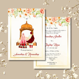 Sikh trouwuitnodiging Punjabi trouwuitnodiging Kaart