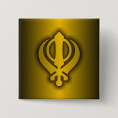 sikh vierkante button 5,1 cm (Voorkant)