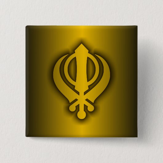 sikh vierkante button 5,1 cm (Voorkant)