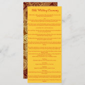 Sikh Wedding Programmakaart (Voorkant / Achterkant)