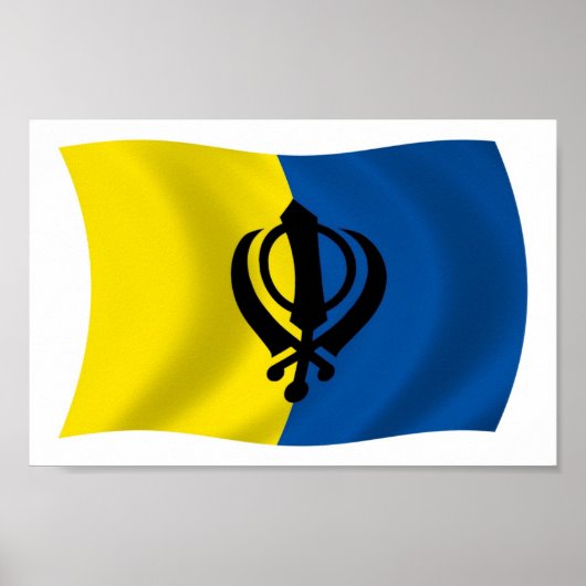 Sikhism Flag Poster Print (Voorkant)