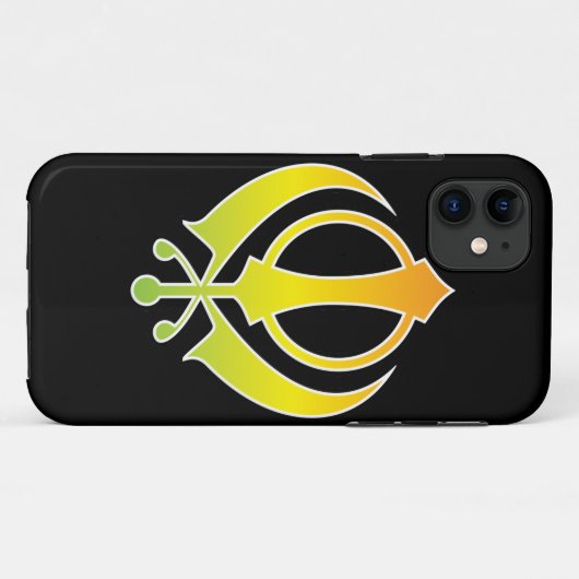 Sikhisme Khanda Logo iPhone Case (Achterkant (horizontaal))
