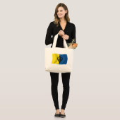 Sikhisme Vlag Boodschappentas Grote Tote Bag (Voorkant (model))