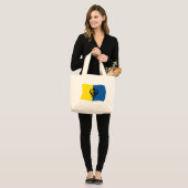 Sikhisme Vlag Boodschappentas Grote Tote Bag (Voorkant (model))