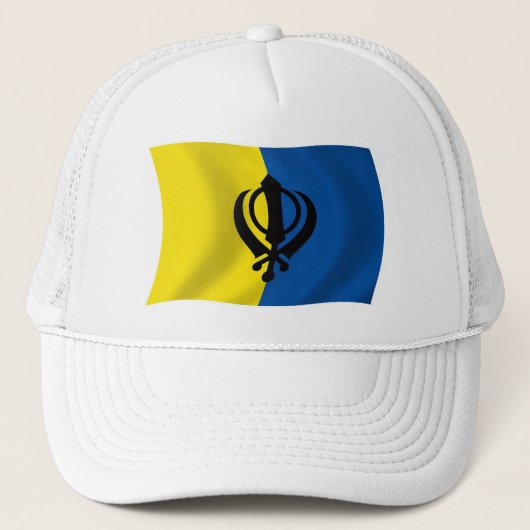 Sikhisme Vlag Hoed Trucker Pet (Voorkant)