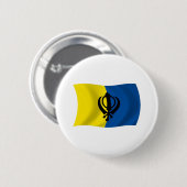 Sikhisme Vlag Knop Ronde Button 5,7 Cm (Voorkant /achterkant)