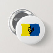 Sikhisme Vlag Knop Ronde Button 5,7 Cm (Voorkant /achterkant)