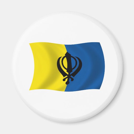 Sikhisme Vlag Magneet (Voorkant)