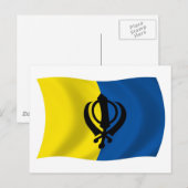 Sikhisme Vlag Postkaart (Voorkant / Achterkant)