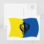 Sikhisme Vlag Postkaart (Voorkant / Achterkant)