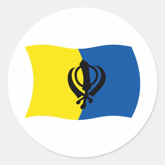 Sikhisme Vlag Sticker (Voorkant)