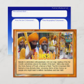 Sikhs vieren Baisaki Briefkaart (Voorkant / Achterkant)
