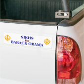 SIKHS VOOR OBAMA-BUMPERSTICKER BUMPERSTICKER (Op Truck)