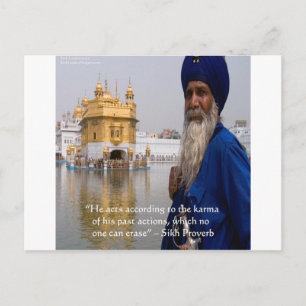 Sikhse acties/Karma Spreekwoord Briefkaart