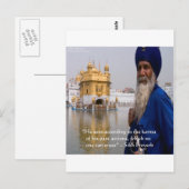Sikhse Acties/Karma Spreekwoord Briefkaart (Voorkant / Achterkant)