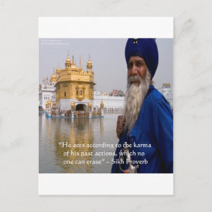 Sikhse Acties/Karma Spreekwoord Briefkaart