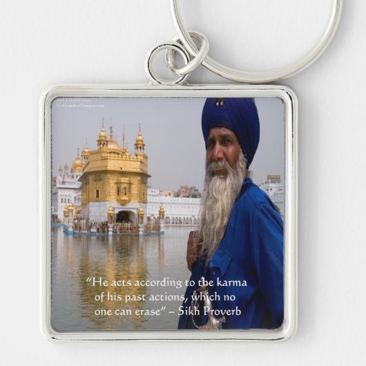 Sikhse Acties/Karma Spreekwoord Sleutelhanger (Voorkant)