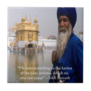 Sikhse acties/Karma Spreekwoord Tegeltje