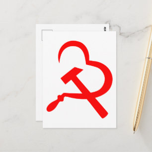 Sikkel En Hamer, Hart, Liefde, Communisme Briefkaart