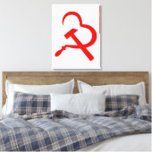 Sikkel En Hamer, Hart, Liefde, Communisme Canvas Afdruk (Insitu (Slaapkamer))